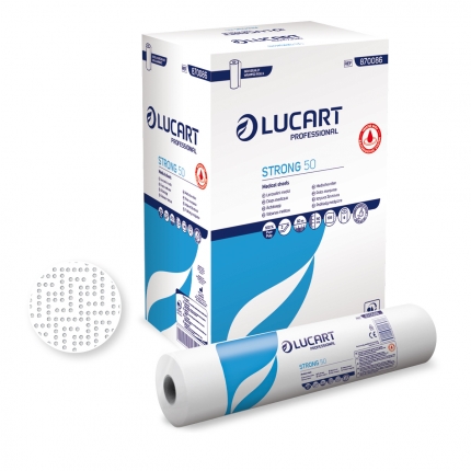 Rola Medicala Din Hartie Tratata Antimicrobian Alba - Strong 50 Joint Lucart Latime 50cm Lungime 50m